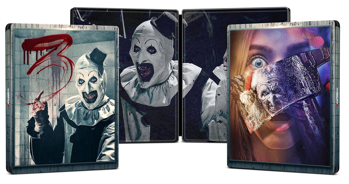Terrifier 3 Steelbook 4K Ultra Hd+Blu-Ray+Booklet+Cofanetto in Metallo