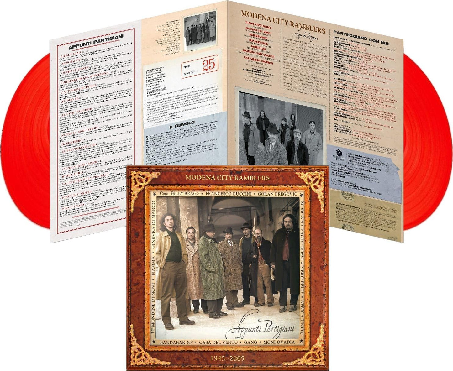 Modena City Ramblers Appunti Partigiani 20Th Anniversario Doppio Vinile Rosso LP