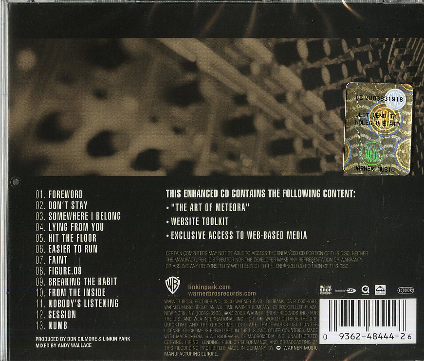 Linkin Park Meteora CD