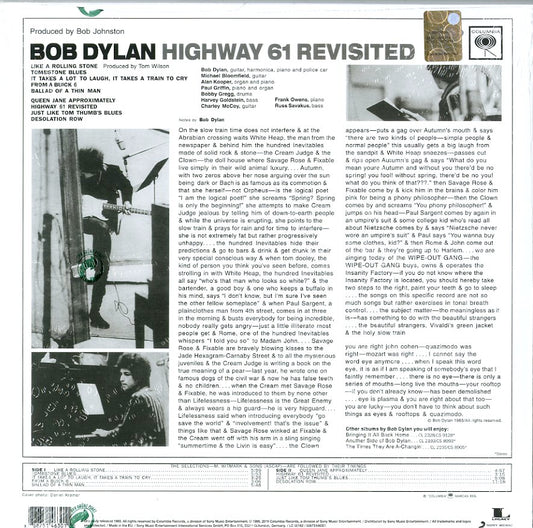 Bob Dylan Highway 61 Revisited LP Vinile