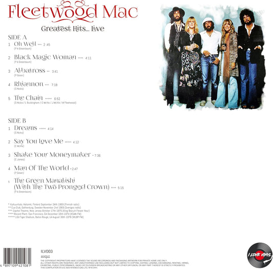 Fleetwood Mac Greatest Hits... Live LP Vinile