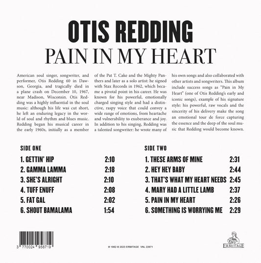 Otis Redding Otis Pain In My Heart LP Vinile Vinyl Yellow