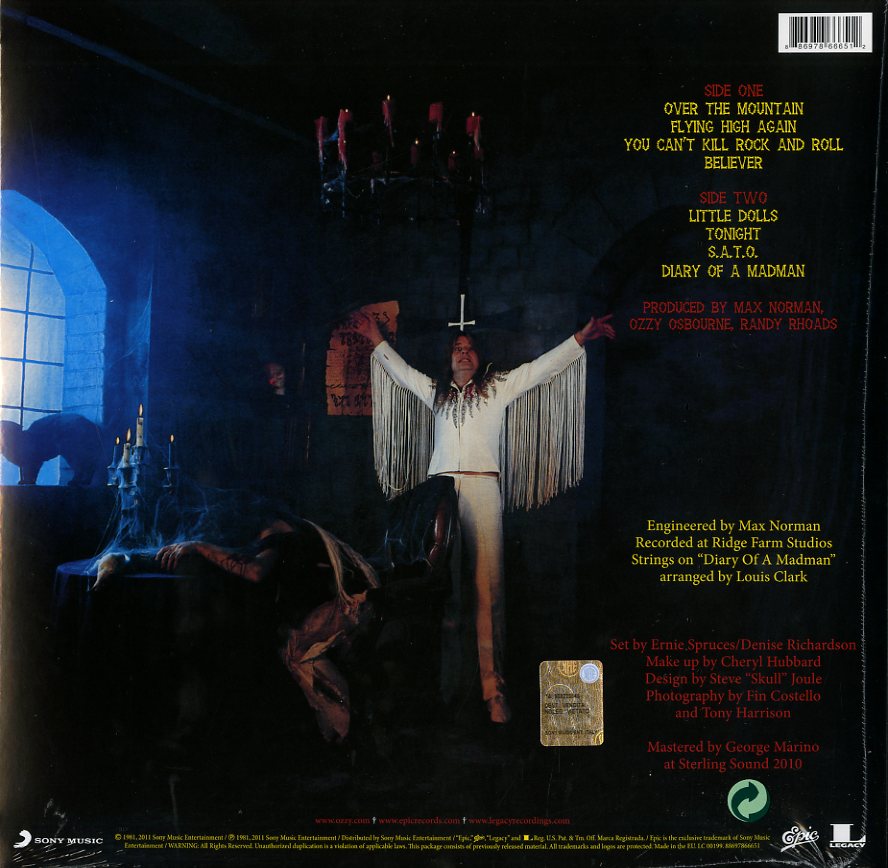 Ozzy Osbourne Diary Of A Madman LP Vinile