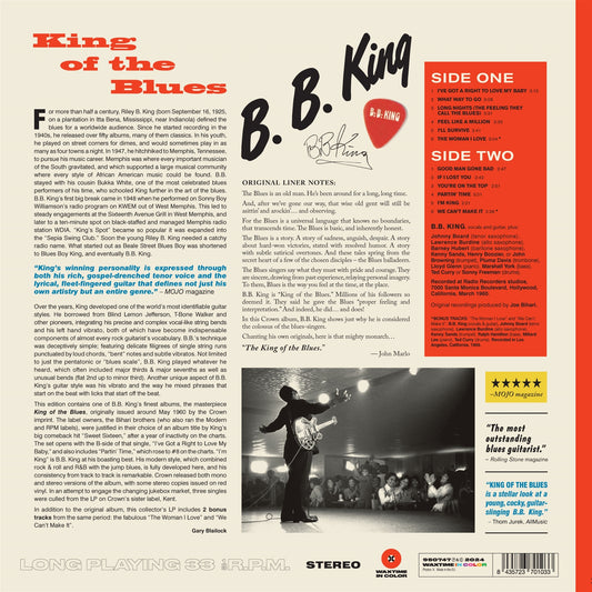 B.B. King King Of The Blues LP Vinile Edizoine Limitata Colorato Red