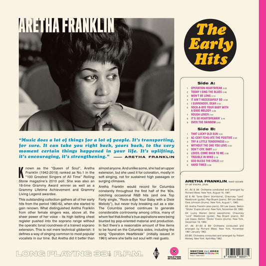 Aretha Franklin The Early Hits LP edizione Limitata Colorata Pink