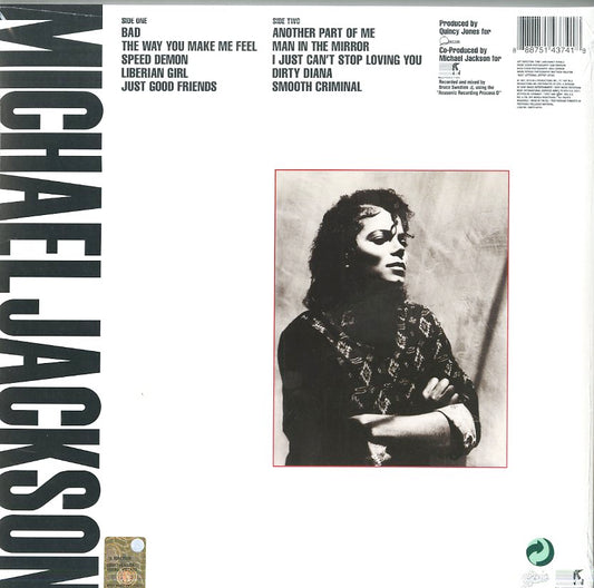 Michael Jackson Bad LP Vinile nero