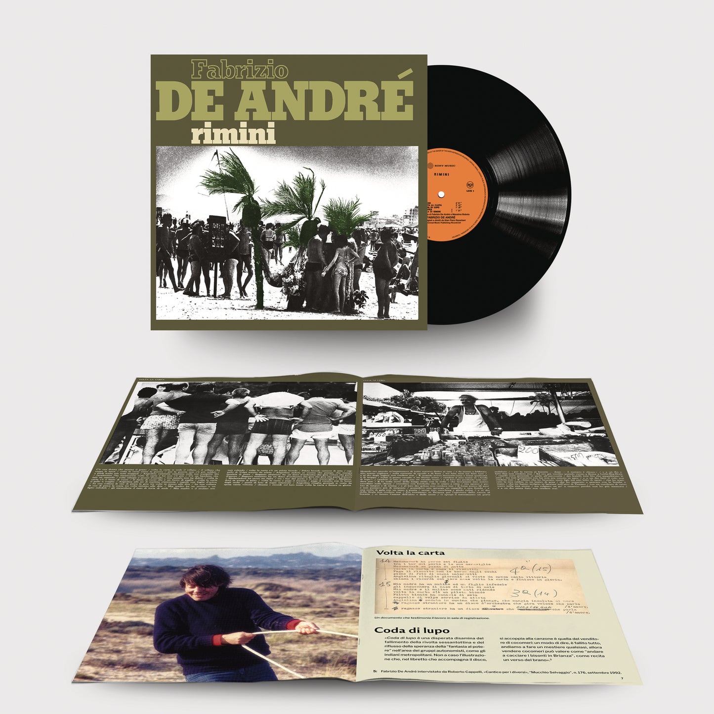 Fabrizio De Andre' Rimini Lp Vinile Nero 180 Gr. + Nuovo Libretto Editoriale Edizione Way Point