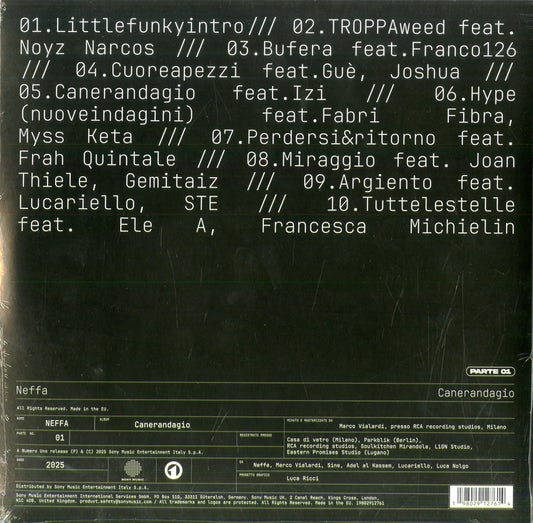 Neffa Canerandagio Parte 1 LP Vinile Edizione Limitata Sparkle