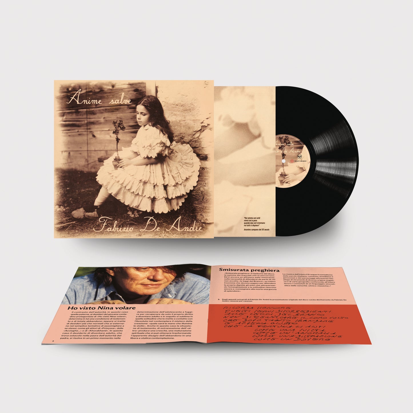Fabrizio De Andre' Anime Salve Lp Vinile Nero 180 Gr. + Nuovo Libretto Ed. Way Point
