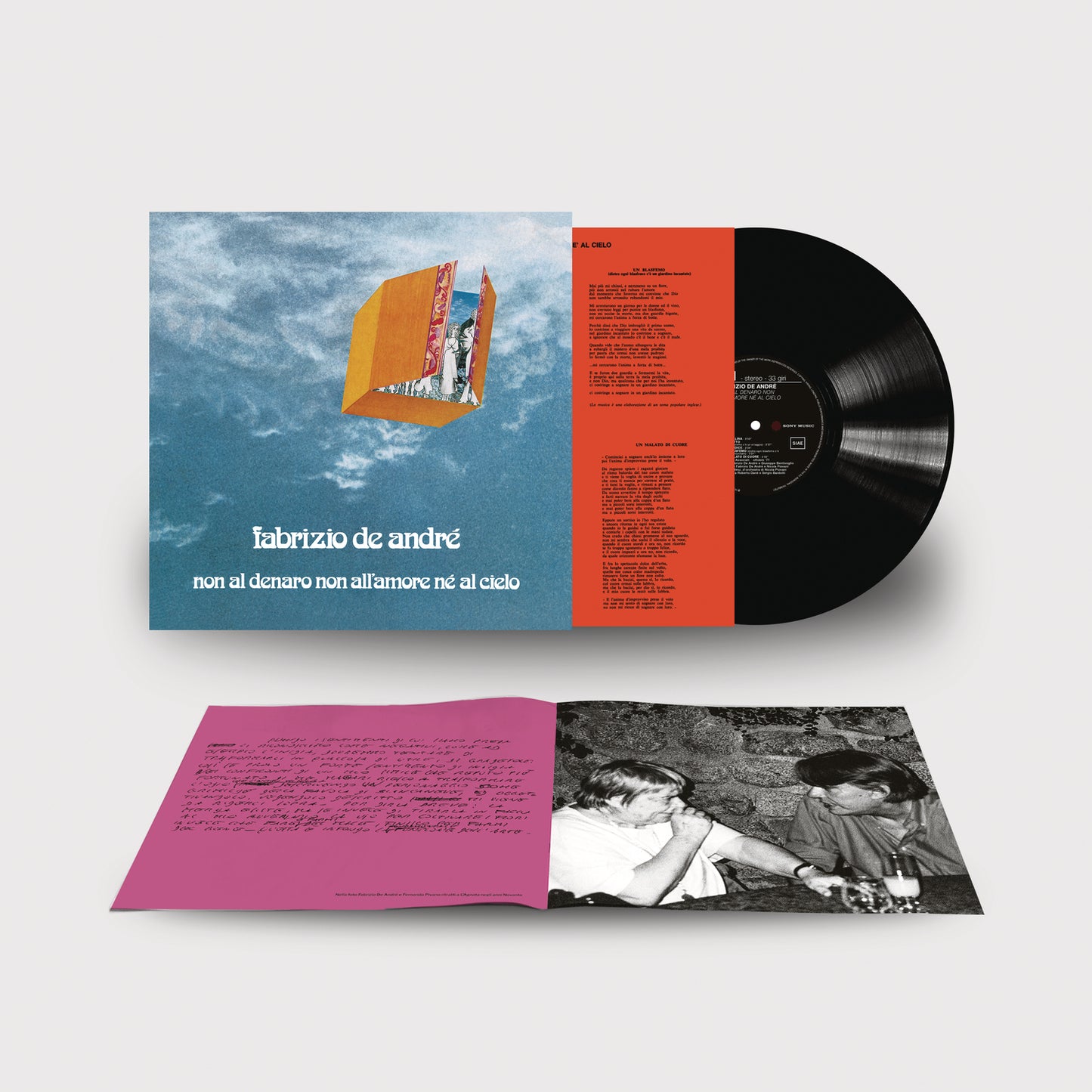 Fabrizio De Andre' Non Al Denaro Non All'Amore Ne Al Cielo Lp Vinile Nero 180 Gr. + Nuovo Libretto Editoriale Edizione Way Point