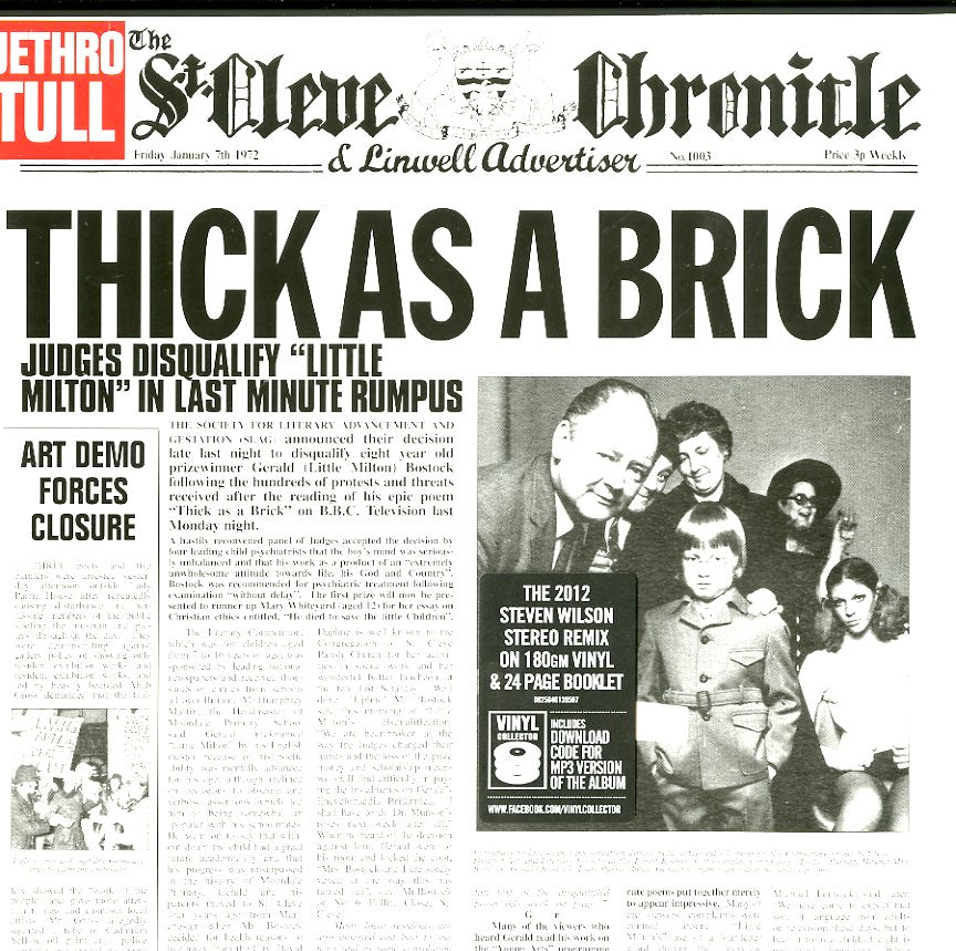 Jethro Tull Thick As A Brick LP Vinile 50th Anniversary edtion Steven Wilson Mix