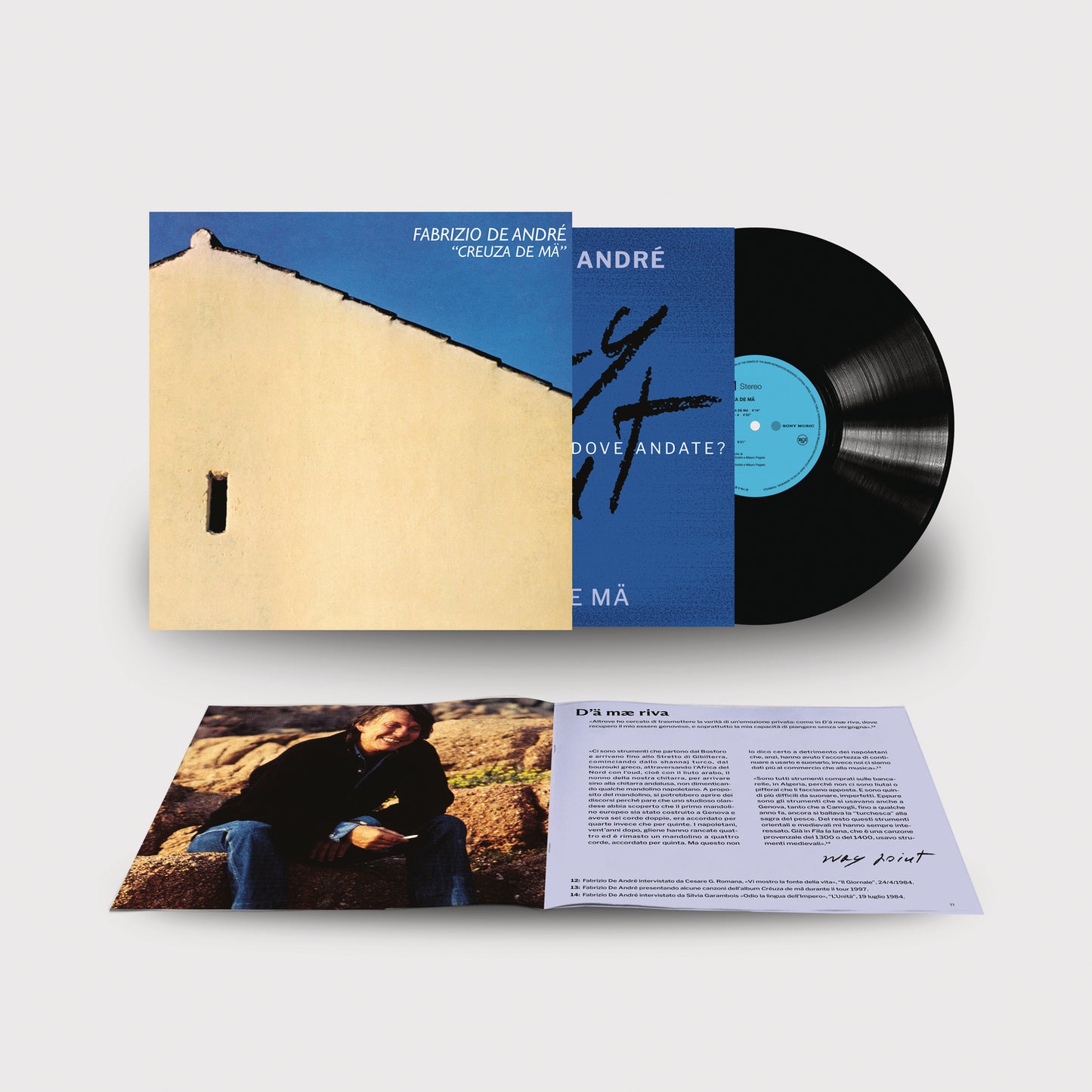 Fabrizio De Andre' Creuza De Ma Lp Vinile Nero 180 Gr. + Nuovo Libretto Ed. Way Point