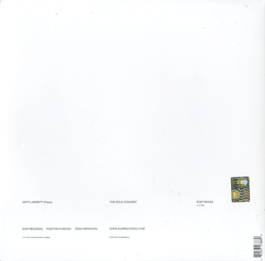 Keith Jarrett The Koln Concert 2 LP Vinile 180 gr. ECM