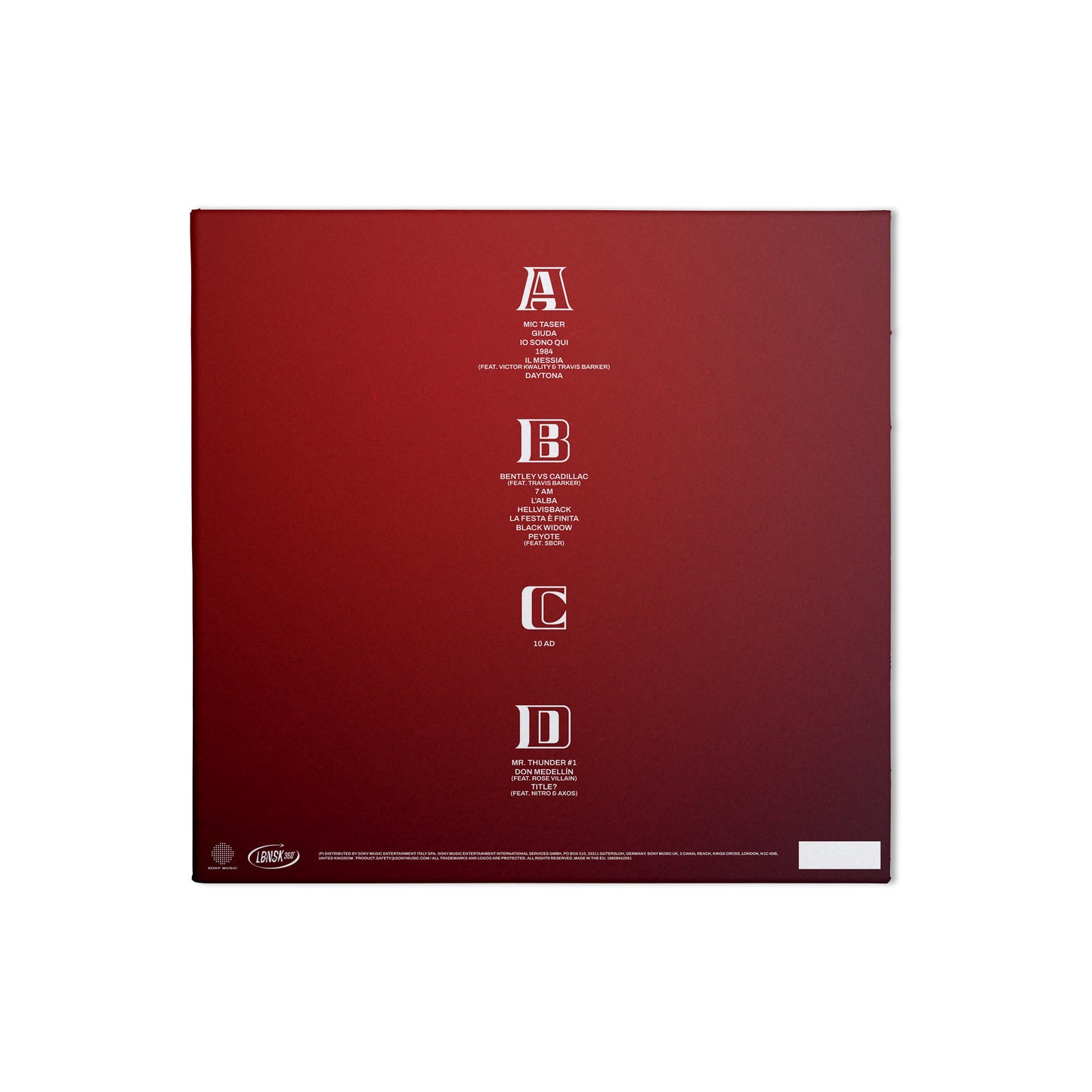 Salmo Hellvisback 10 Years Later 2 LP Vinile Red Opaque