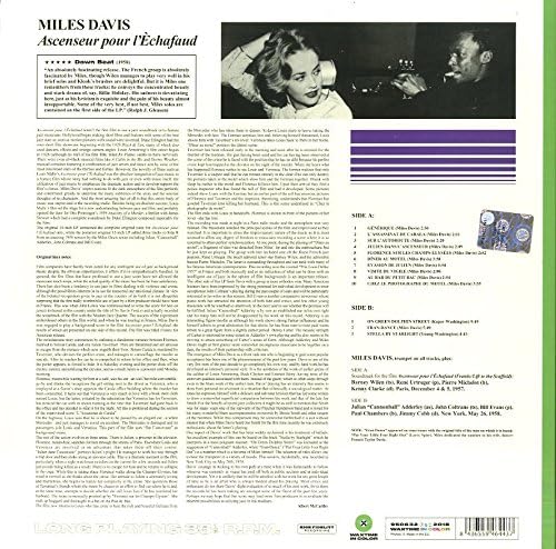 Miles Davis Ascenseur Pour L'Echafaud LP Vinile Edizione Limitata Colorato Green