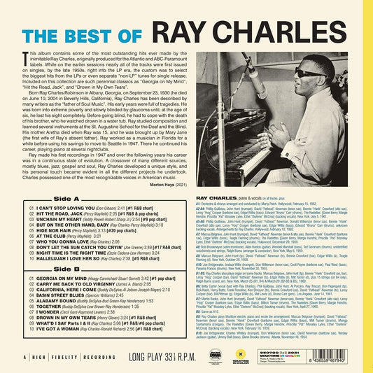 Ray Charles The Best Of Ray Charles LP Vinile Edizione Limitata Colorato Yellow