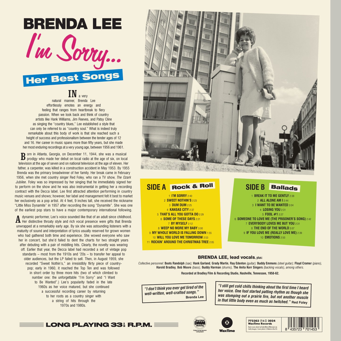 Brenda Lee – I'm Sorry...Her Best LP Vinile 180grammi