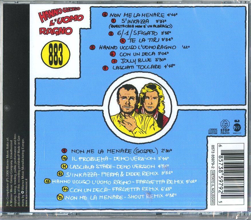 883 Hanno Ucciso L'Uomo Ragno Cd