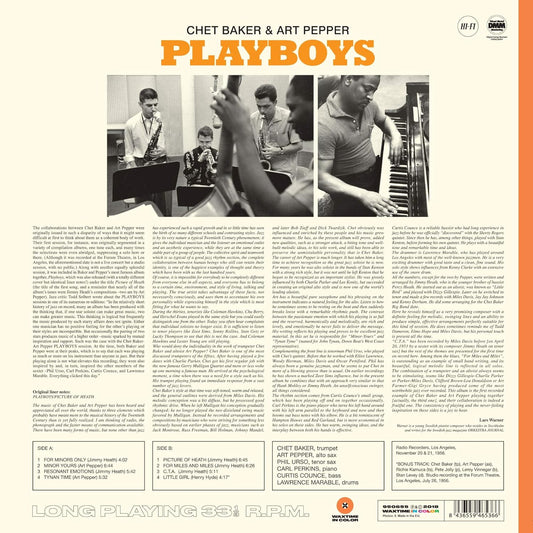 Chet Baker/ Art Pepper Playboys LP Vinile Edizione Limitata Colorato Orange