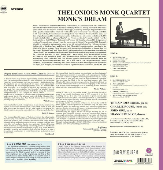 Thelonious Monk Monk'S Dream LP Vinile Edizione Limitata Colorato Purple