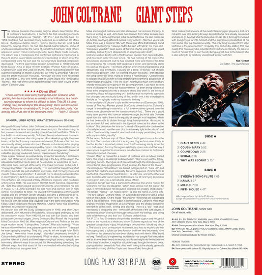John Coltrane Giant Steps LP Vinile Edizione Limitata Colorato Red