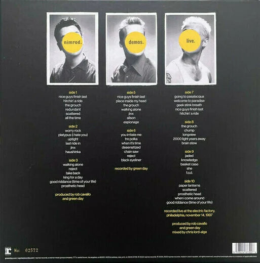 GREEN DAY - NIMROD - 25TH ANNIVERSARY - 5LP BOXSET - LIMITED EDITION