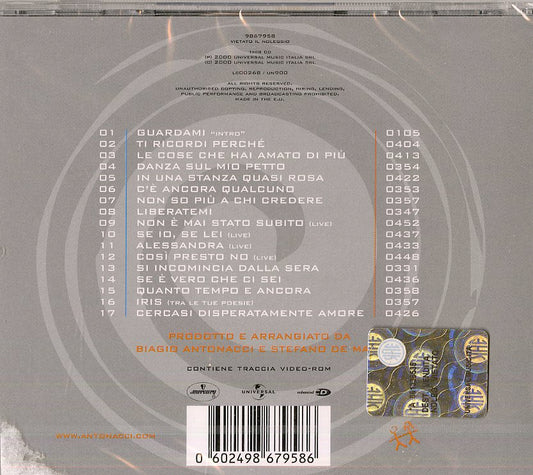 Biagio Antonacci Tra Le Mie Canzoni CD