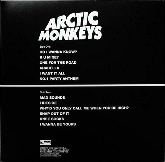 Arctic Monkeys Am LP Vinile Nero