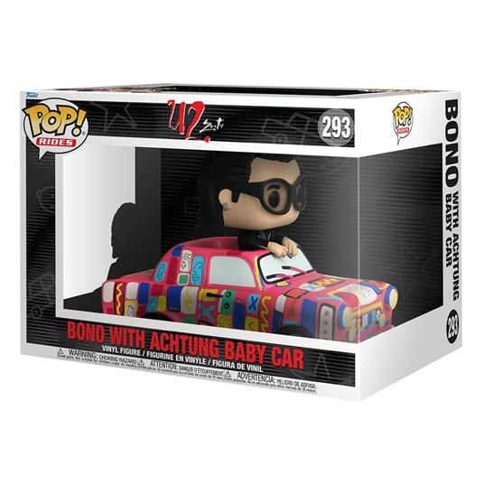 U2: Funko Pop! Rides (Super Deluxe) - Bono With Achtung Baby Car Vinyl Figure