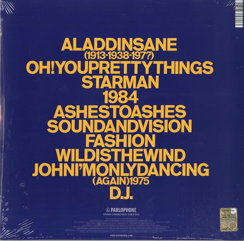 David Bowie Changestwobowie Vinile