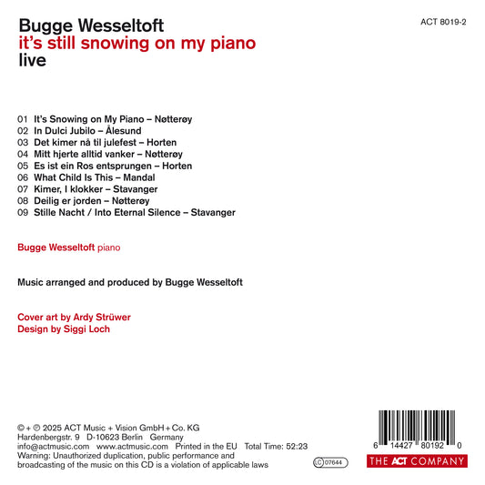Bugge Wesseltoft It'S Still Snowing On My Piano (Live) CD