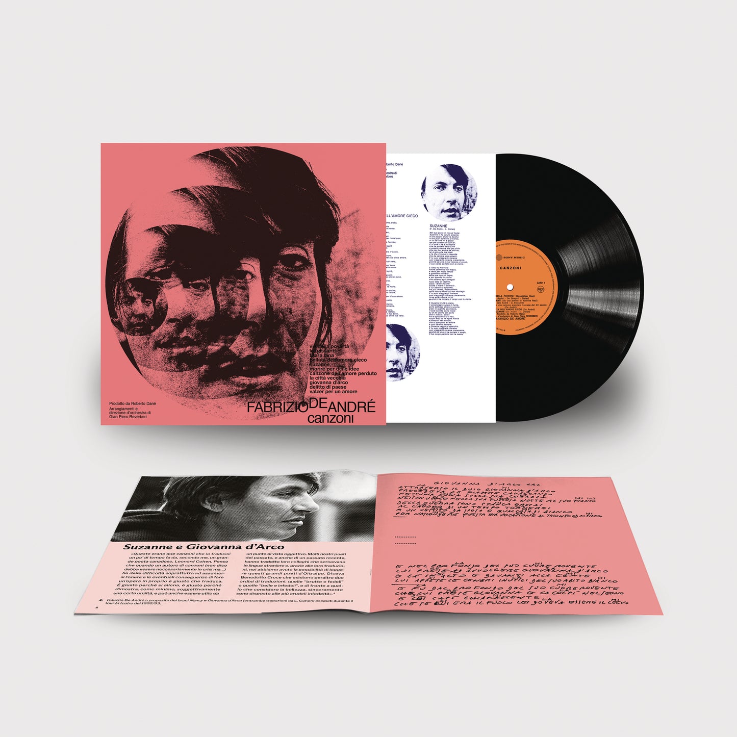 Fabrizio De André Canzoni Vinile Nero 180 Gr. + Nuovo Libretto Editoriale - Edizione Way Point
