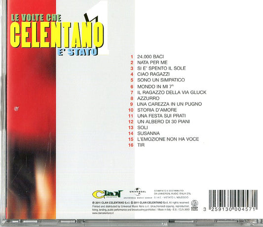 Adriano Celentano Le Volte Che Adriano E' Stato 1 Cd
