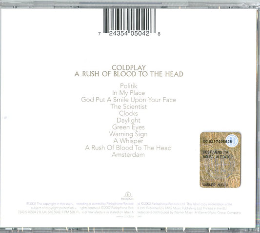 Coldplay A Rush Of Blood To The Head CD
