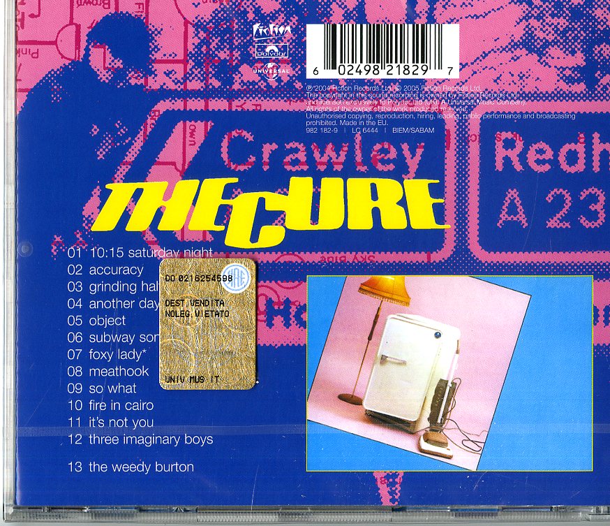 The Cure Three Imaginary Boys Cd