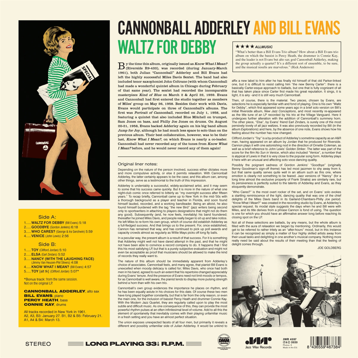 Cannonball Adderley & Bill Evans – Waltz for Debby | LP Vinile Nero