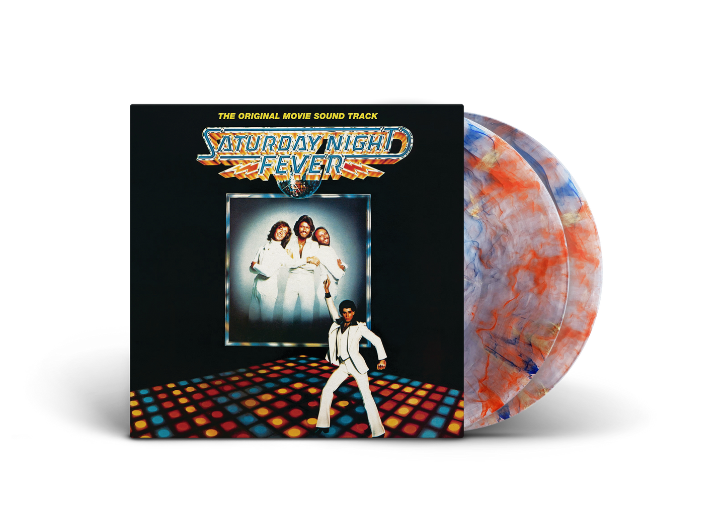 Colonna Sonora Saturday Night Fever LP Doppio Vinile Marmorizzato Rosso Arancione Blu Indie Exclusive Limitato