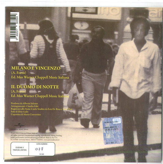 Alberto Fortis Milano E Vincenzo 40Th Anniversario Vinile Giallo Sette Pollici Limitato Numerato