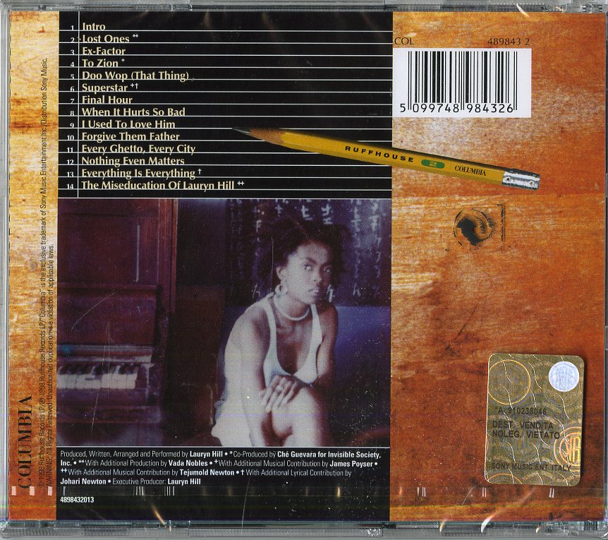 Lauryn Hill The Miseducation Of Lauryn Hill CD