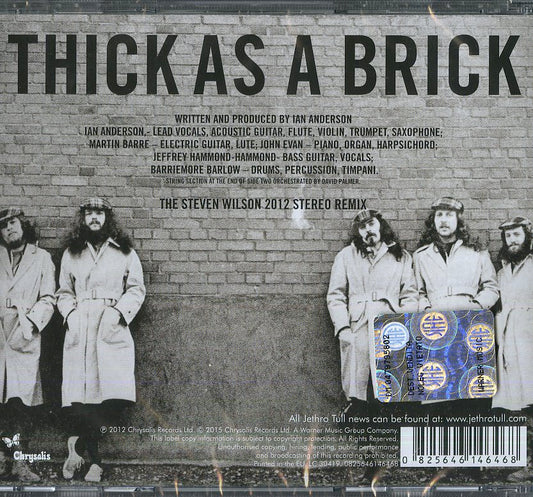 Jethro Tull Thick As A Brick Sreven Wilson Mix Cd