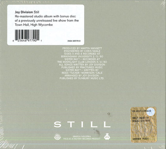 Joy Division Stiil Doppio CD Collector's Edition