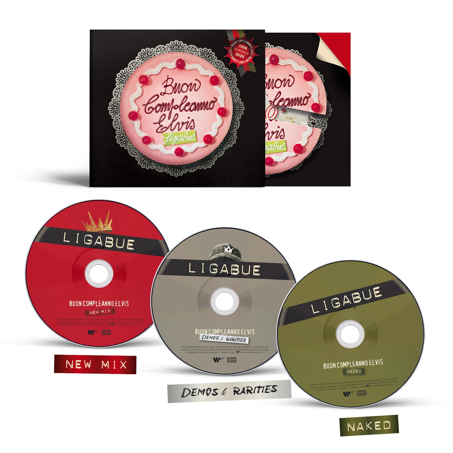 Ligabue Buon Compleanno Elvis 1995-2025 Standard Edition Box 3 Cd