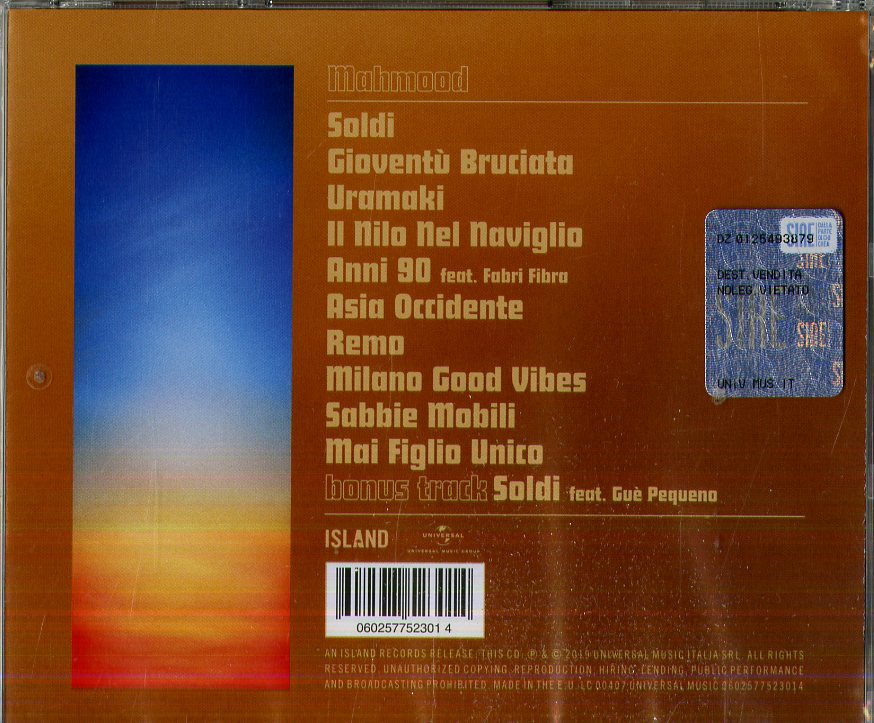Mahmood Gioventù Bruciata CD