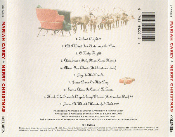 Mariah Carey Merry Christmas Cd