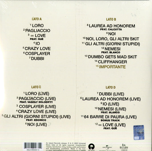 Marracash Noi, Loro, Gli Altri Deluxe Edition Doppio Vinile Nero LP