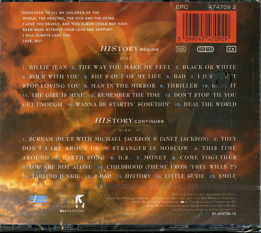 Michael Jackson HIStory Past, Present & Future, Book I 2 CD
