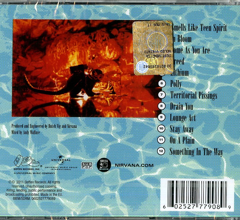 Nirvana Nevermind Remaster Cd