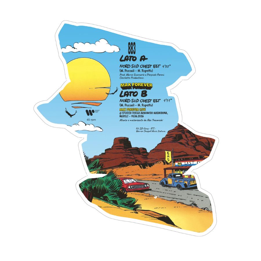 883 – Nord Sud Ovest Est | 45 Giri Vinile Sagomato Limitato e Numerato (Pre-Order – Uscita 2 Ottobre 2026)