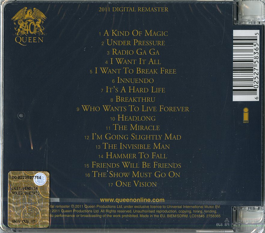 Queen Greatest Hits II Cd