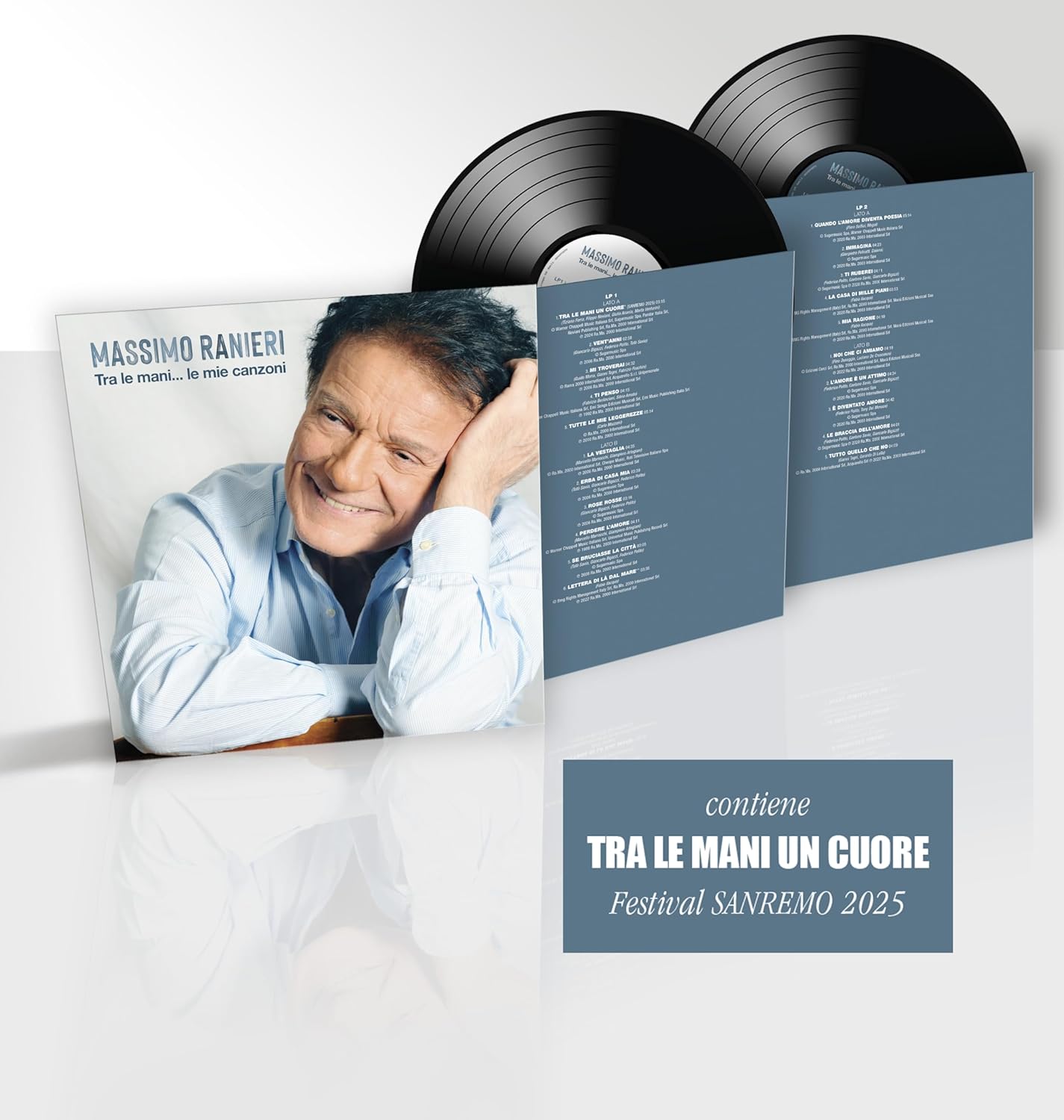 Massimo Ranieri Tra Le Mani Le Mie Canzoni Le Più Belle Canzoni Di Massimo Ranieri Doppio Vinile Nero LP